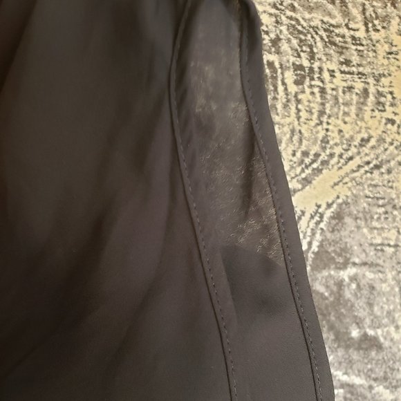 SOLD Suzy Shier | Black Shoulder Cut Blouse - Picture 3 of 10